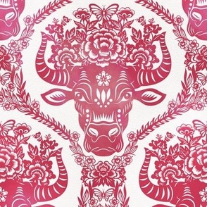 small // Chinese paper cut ox design 