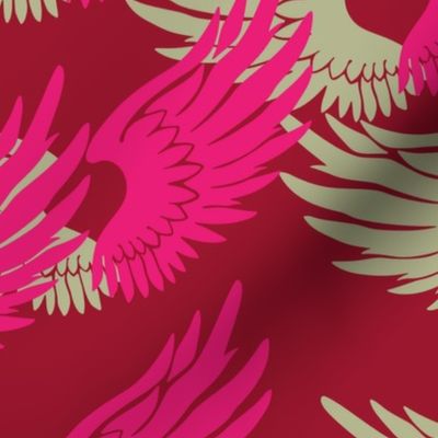 Heartwings: Pink, Beige