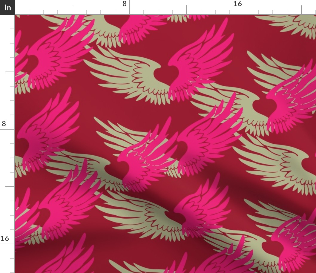 Heartwings: Pink, Beige