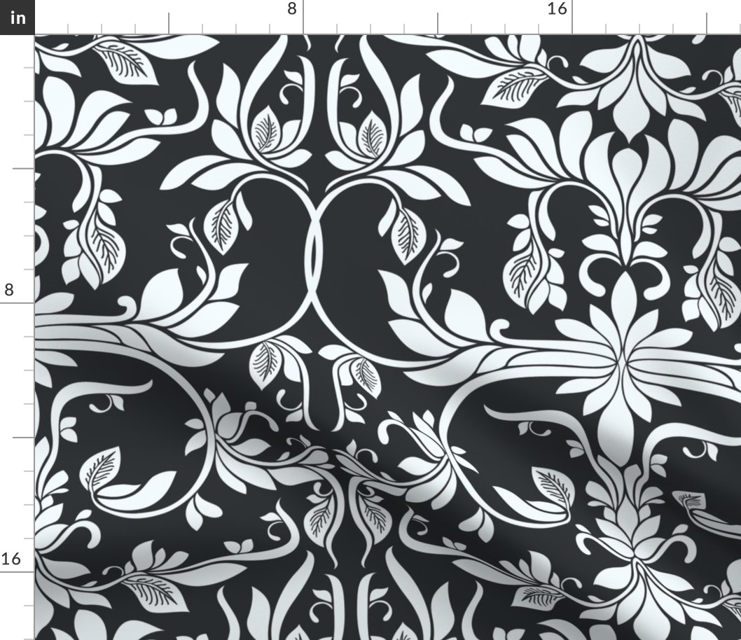 Ornate floral leaf pattern with a elegant vintage feel