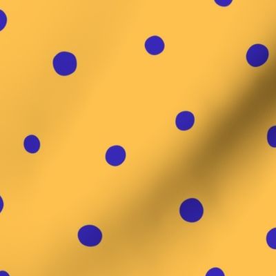 Blue dots on yellow / Medium scale