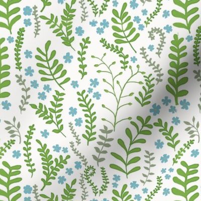 Floral Ferns - Spring Green