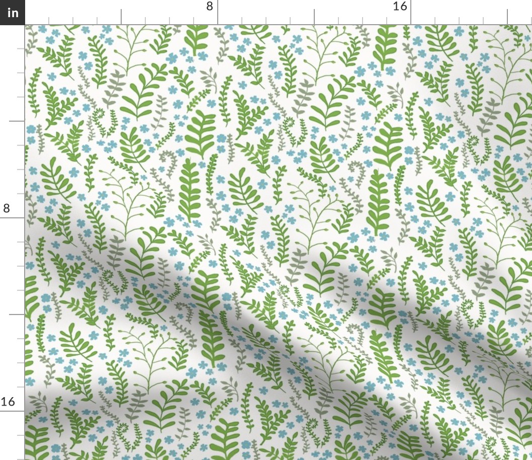 Floral Ferns - Spring Green