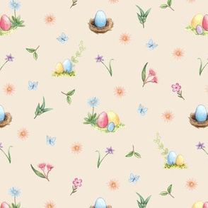 Australian Easter Bilby - Floral - Cream