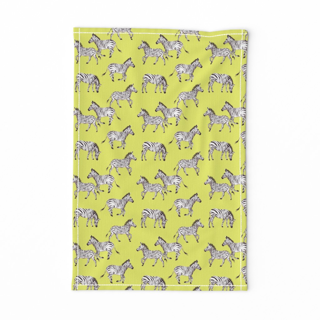 Zebras pattern yellow