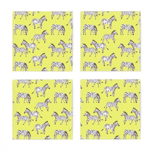 Zebras pattern yellow