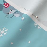 Medium Little Winter Wonderland Ice Skating Mice
