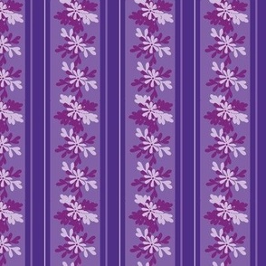 vertical purple floral stripes by rysunki_malunki
