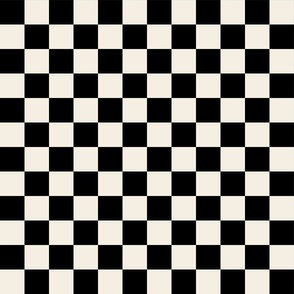 Checkerboard - Black + Off White - MEDIUM