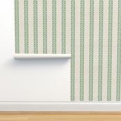 Berry Vine Stripe Blue and Green on Cream