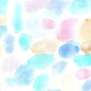 Rainbow watercolor pastel stains - soft paint stains for modern home decor bedding nursery a100-1