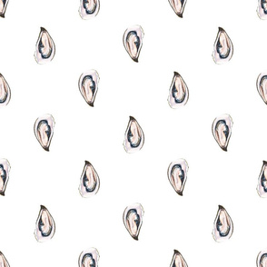 watercolor oyster pattern