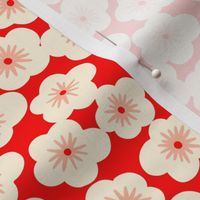 Japanese cherry blossom M in red by Pippa Shaw