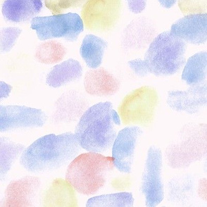 rainbow watercolor pastel stains - soft paint stains for modern home decor bedding nursery a100-3