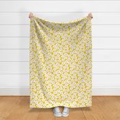 Japanese cherry blossom L in goldenrod mustard yellow by Pippa Shaw