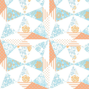 Summer Star Quilt aqua citrus