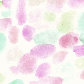 watercolor pastel stains in pink and emerald - soft paint stains for modern home decor bedding nursery a100-5