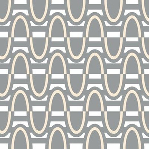 gray abstract geometric with stripes an arches by rysunki_malunki