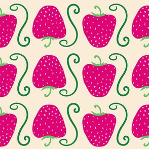 pink ripe strawberries by rysunki_malunki