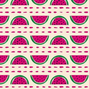 watermelon slices stripes by rysunki_malunki