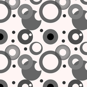 Some various grey circle shapes