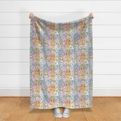 Ditsy Floral on Pastel Plaid -large scale