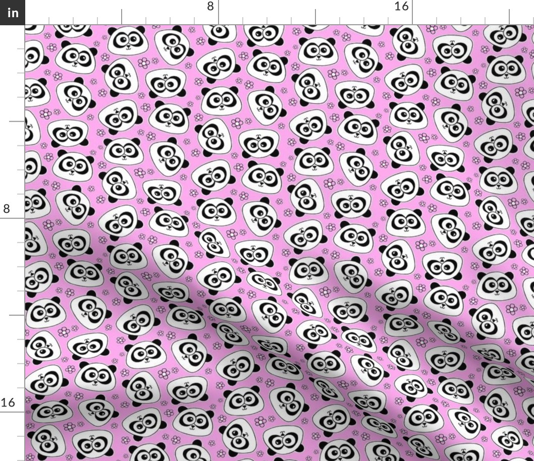 Cute Panda - on baby pink