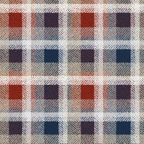 Red Blue and Neutrals Plaid