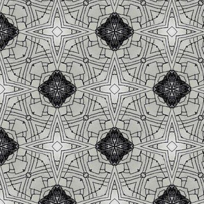 Abstract "Sketch" Pattern in Gray and Black