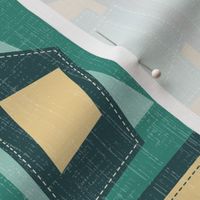 mid century cheater quilt