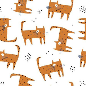 Funny polka dot cats