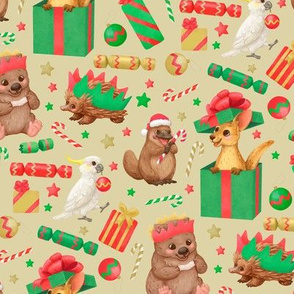 Cute_Christmas_Xmas_Clip_Art_PatternsPastelGold