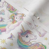 Rainbow Unicorn - White