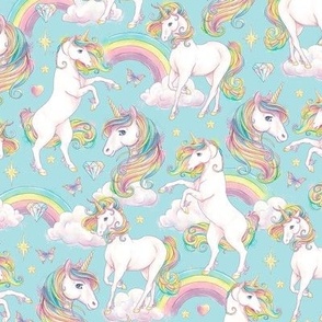 Rainbow Unicorn - Sky Blue