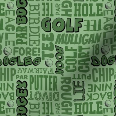 Large Scale Golf Terms in Green
