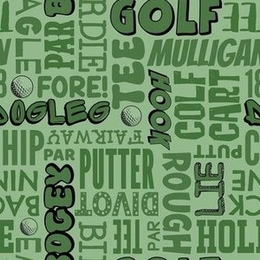 Large Scale Golf Terms in Green