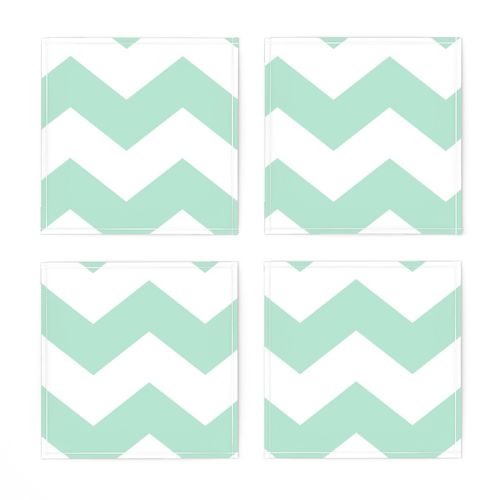 chevron lg mint green