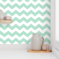 chevron lg mint green