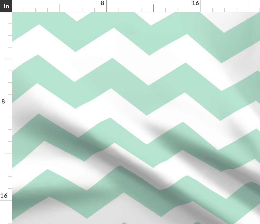 chevron lg mint green