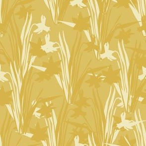 Yellow daffodil repeat pattern