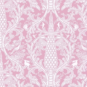 The damascus forest Wall  pink50