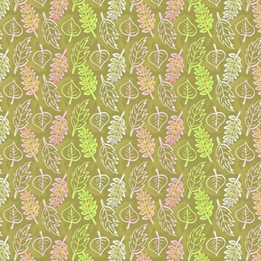 Lt Gold sketched leaves_repeat_SM