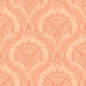 Triceratops Damask- peach - large scale