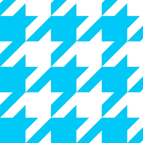 houndstooth white blue