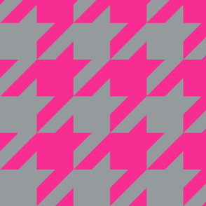houndstooth pink gray