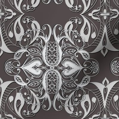 Gray dream damask