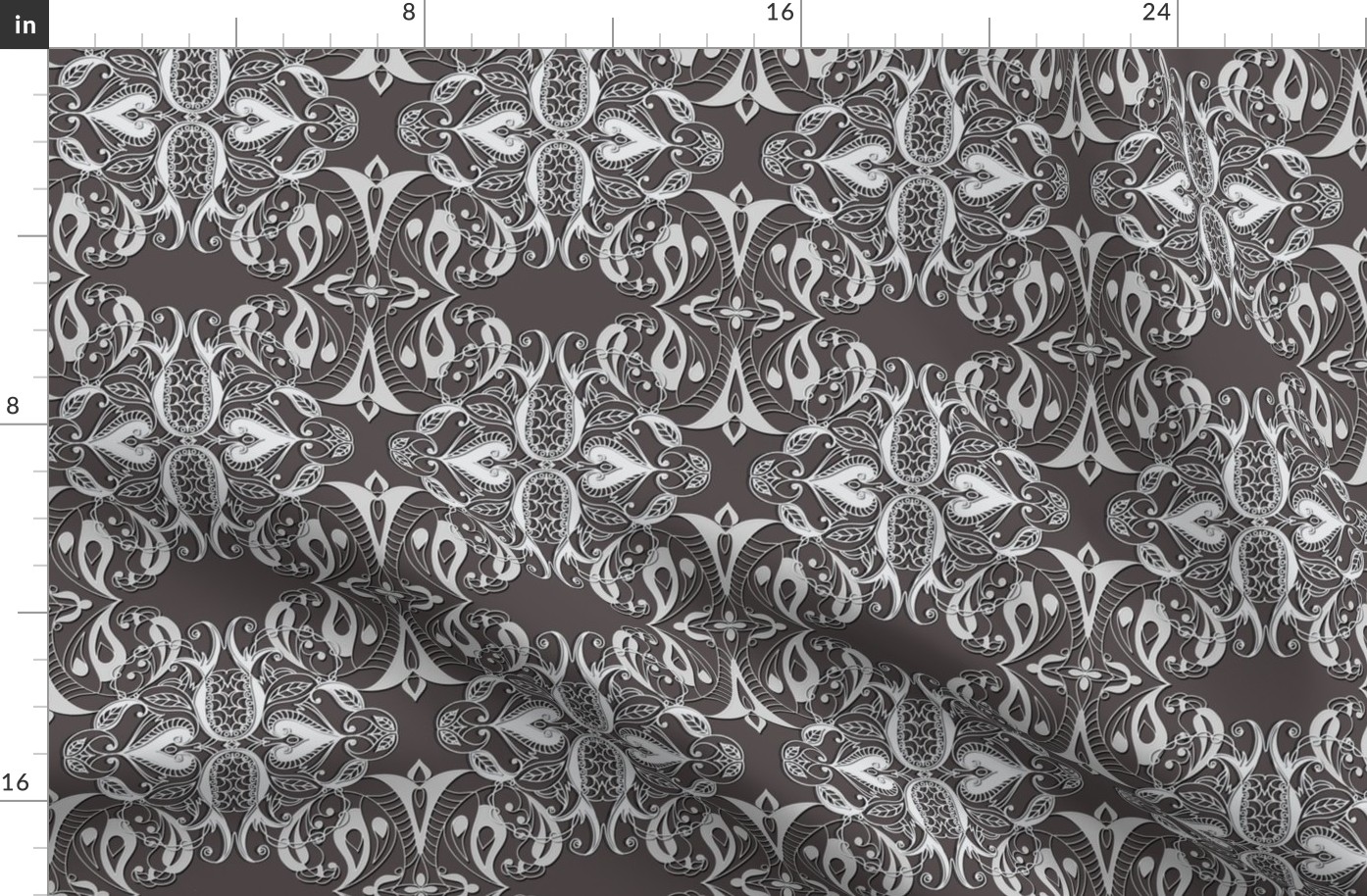 Gray dream damask