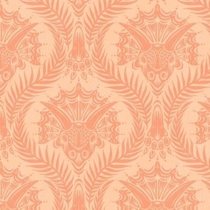 Triceratops Damask - peach - medium scale