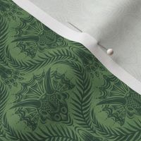 Triceratops Damask - fern green - small scale 