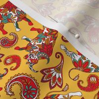 Ox Paisley (Mustard Palette) – Small Scale